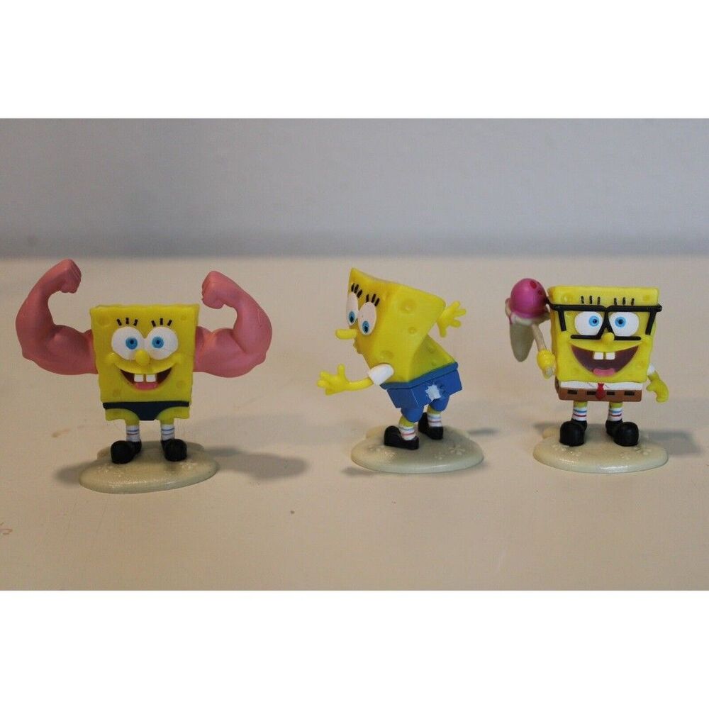 Lot of 3 Spongebob Squarepants Figures Figurines Toys Stephen Hillenburg
